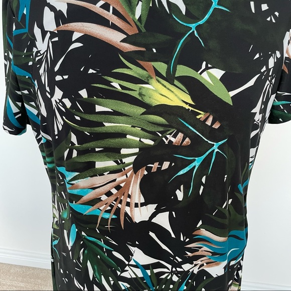 Cleo XXL leaf print midi dress - Picture 3 of 6
